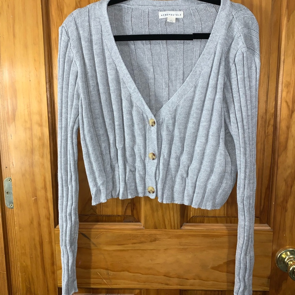 AEROPOSTALE | Ribbed Button Up Cardigan - Picture 1 of 5